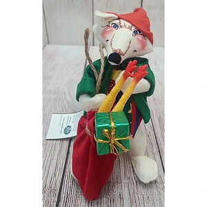 Vintage Annalee Dolls Felt Christmas Out Foxed Fox Doll Figure 8" 2000 New